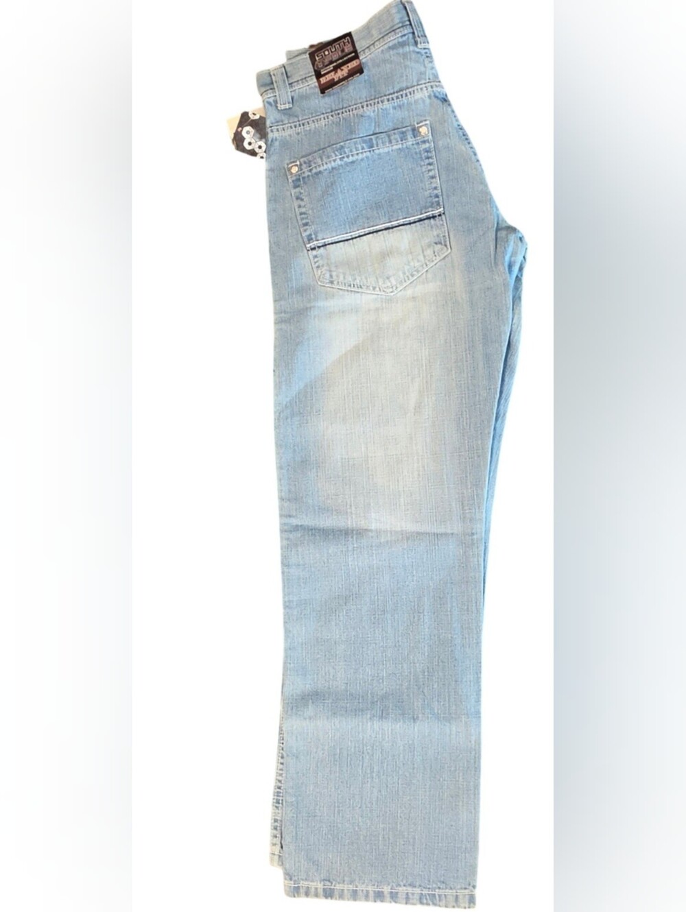 Vaulted Southpole Light Wash Men's Jeans - Classic Straight Loose Fit 32x32